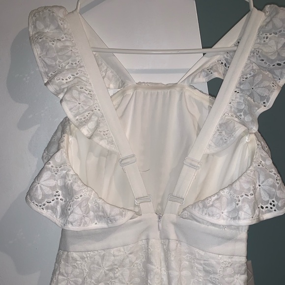 Gianni Bini Fiona Eyelet Flare Leg Jumpsuit - Picture 7 of 7